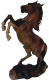 Elegantes Pferd aus Holz (ca. 20 cm) in Dunkelbraun
