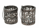 Metallwindlicht mit Glaseinsatz & Henkel – 9 cm hoch