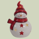 Schneemann Jakob – Keramik Teelichthalter 16 cm
