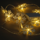 LED Lichterkette mit Papierflocken – 2,5 m – 16 warmweiße LEDs