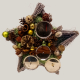 Stern Weihnachtsgesteck – Adventskerzen Deko 36x14 cm