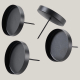 Metall Kerzenhalter Pick Stumpe – Ø6,1 cm in Schwarz