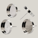 Metall Kerzenhalter Pick Stumpe – Ø6,1 cm in Silber