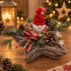 Sternschale weihnachtlich – dekoriert mit Wichtel & Grün