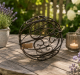 Metallkugel Rostoptik 14,5 cm – Gartendeko Ornament