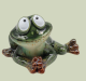 Frosch Paul Steingut 8 cm – Witzige Dekofigur