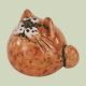 Keramik Katze Orange Belly | Handgefertigte Dekofigur