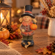 Vogelscheuche aus Keramik – Herbstdeko mit Kürbis