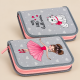 Federmappe Ballerina – grau-rosa, 2-fach, komplett
