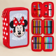 Federmappe Mini Mouse – rot-weiß, komplett & top!!
