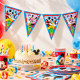 Disney Mickey Mouse Wimpelkette 2,3 m – Bunte Kindergeburtstag Partydeko