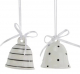 Glöckchen &quote;Black and White&quote; 2fach sortiert – Weihnachtsdeko