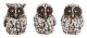 Herbstdeko Eulen Set – 3er Set niedlicher Eulenfiguren