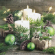 Servietten &quote;Adventsgesteck&quote; – 3-lagig, 33x33 cm, 20 Stück