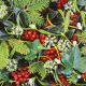Servietten "Beeren und Blätter des Herbstes" – Herbstliche Tischdeko