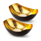 2er Set Teelichthalter &quote;Kaula&quote; – Metall, Seidenmatt Braun mit Gold