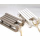 Holz Schlitten 9,5 cm 2er Set – Weiß/Braun für Weihnachtsdeko
