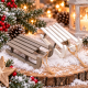 Holz Schlitten 2er Set – Deko in Weiß & Braun zu Weihnachten