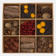 Naturmaterialien Orange – Box 28x28 cm zur Dekoration
