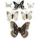 Schmetterlinge aus Stoff mit Metallclip im 6er Set