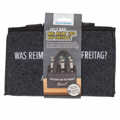 Flaschentasche aus Filz mit 6 Fächern - Bier Geschenk