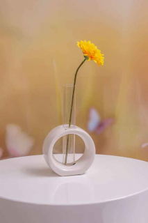 Tiziano Home Design Vase Vago mit Glaseinsatz