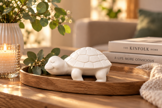 Schildkröte Trödelliese – Keramik Kantenhocker Deko