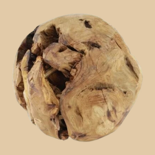 Wurzelholz Kugel – Dekoration für innen & Außen, 20 cm x 21 cm