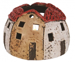 Windlicht marokkanischer Stil ocker/braun oder rot