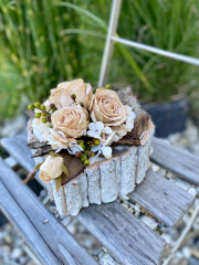 Holzherz Rose