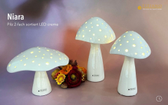 Keramik Pilz Niara mit LED