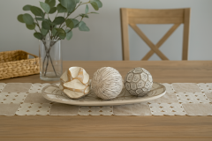 Dekorationsball Polyresin – Zywica-Design Weiß/Braun