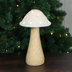 Steingut Pilz mit LED