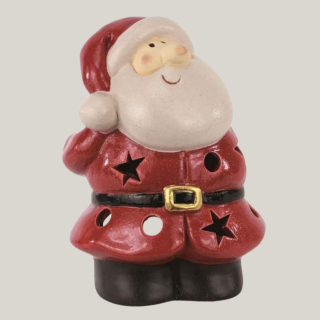 Keramik Weihnachtsmann Windlicht – festliche Deko!