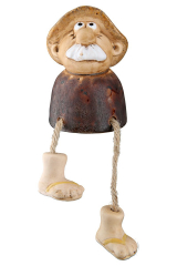 Kantensitzerfigur Hans & Hilde Keramik 2er Set