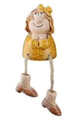Kantensitzerfigur Hans & Hilde Keramik 2er Set