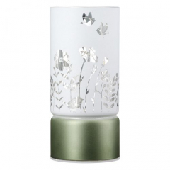 LED-Windlicht Blütezeit aus Glas – Grün & Weiß, 2 Größen