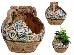Rustikale Vase 29 cm – Polyresin für Garten & Balkon