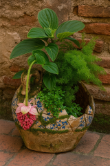 Rustikale Vase 29 cm – Polyresin für Garten & Balkon