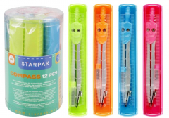 Zirkel-Set mit Lineal & Minen – 4 Farben in Box