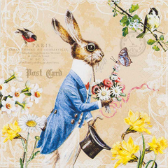 Servietten Mr. Rabbit – 33x33 cm, 3-lagig, 20 Stück