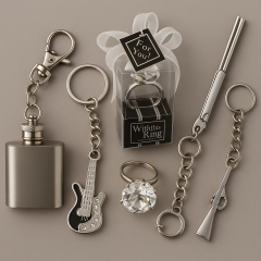 Metall Schlüsselanhänger Set – 5 Designs in Silber