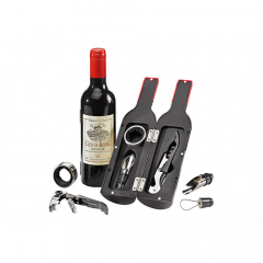 Wein Geschenkset in Flaschenform – 5-teilig für Genießer