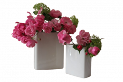 Vase Crosia schmal – Creme, 14 cm & 19 cm