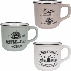 3er Becher Set mit 160 ml, dekorativ & alltagstauglich