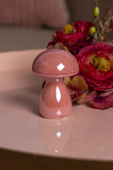 Keramikpilz Tiziano – edle Herbstdeko in Rosa