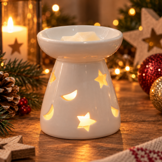 Duftlampe Stern-Mond-Motiv – Elegantes Deko- & Duftlicht
