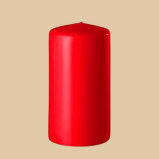 Stumpenkerze 7 cm – Elegante Kerze in Weiß oder Rot