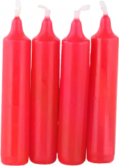Rote Pyramidenkerzen 4er Pack – 10,5 cm hoch