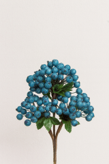 Kunst-Beerenstrauß blau – 14 cm mit Drahtkante